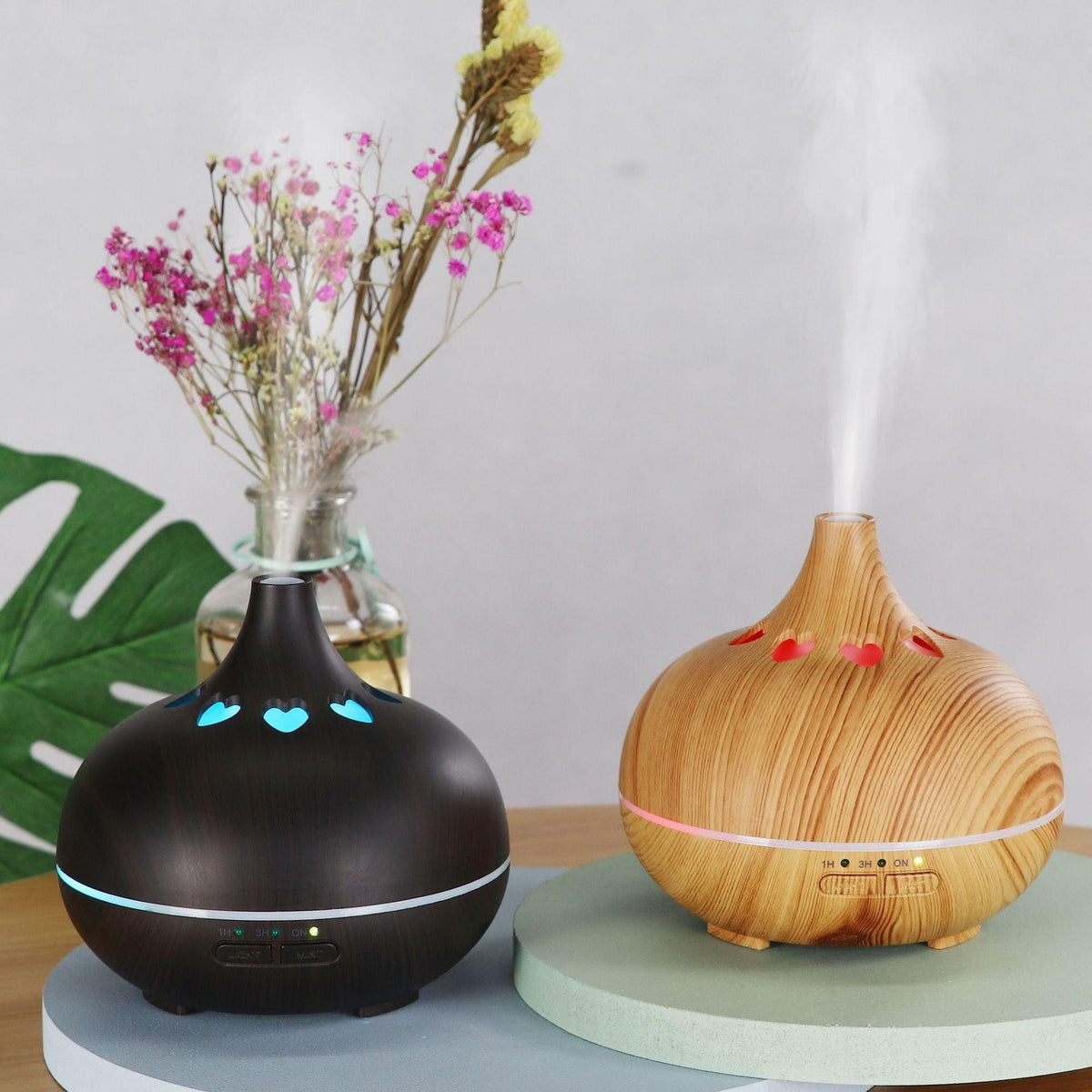 Modern Heart-Shaped Ultrasonic Aroma Diffuser, 150 ml