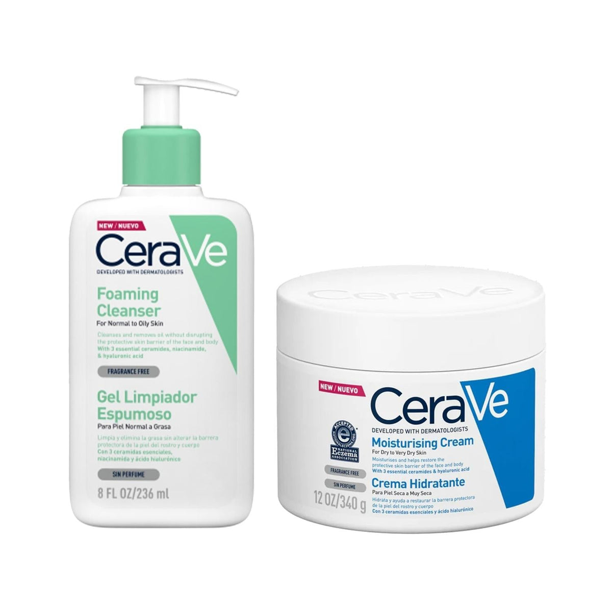 CeraVe Foaming Cleanser & Moisturizing Cream Set