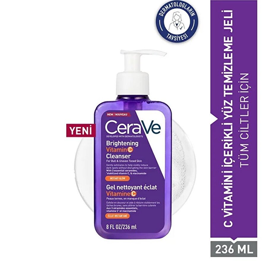 CeraVe Brightening Vitamin C Cleansing Gel – 236ml