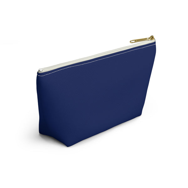 Canvas Skin Lab Cosmetic Pouch — Navy T‑Bottom Makeup Bag