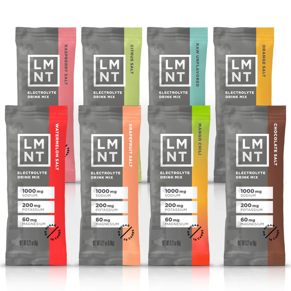 LMNT Keto Electrolyte Powder Packets | Paleo Hydration Drink Mix | No Sugar No Artificial Ingredients | Sample Pack| 8 Stick Packs