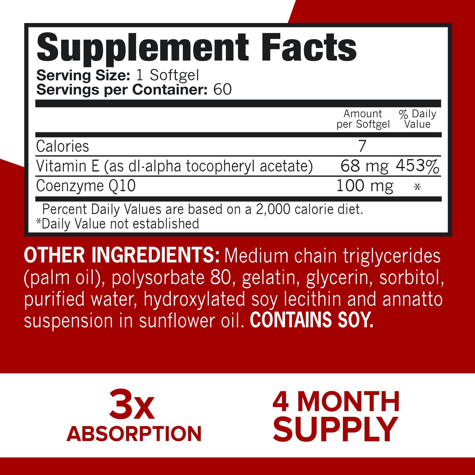 Qunol Ultra CoQ10 100mg Softgels- 3X Better Absorption Coenzyme Q10 Supplements - Antioxidant Supplement for Vascular and Heart Health & Energy Production - 5 Month Supply - 150 Count