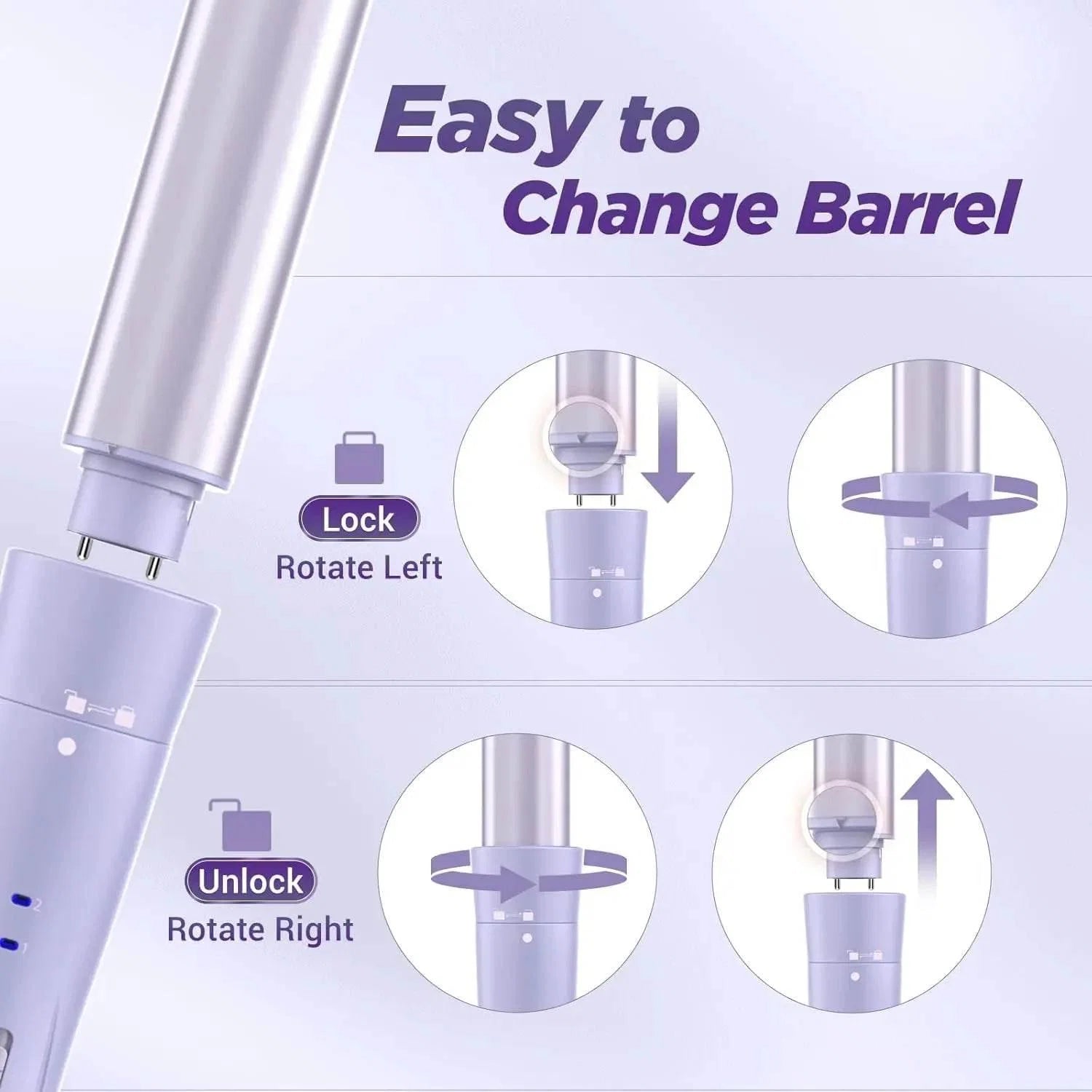 5 in 1 Wand Curling Iron-Curling Wand Set with Hair Straightener