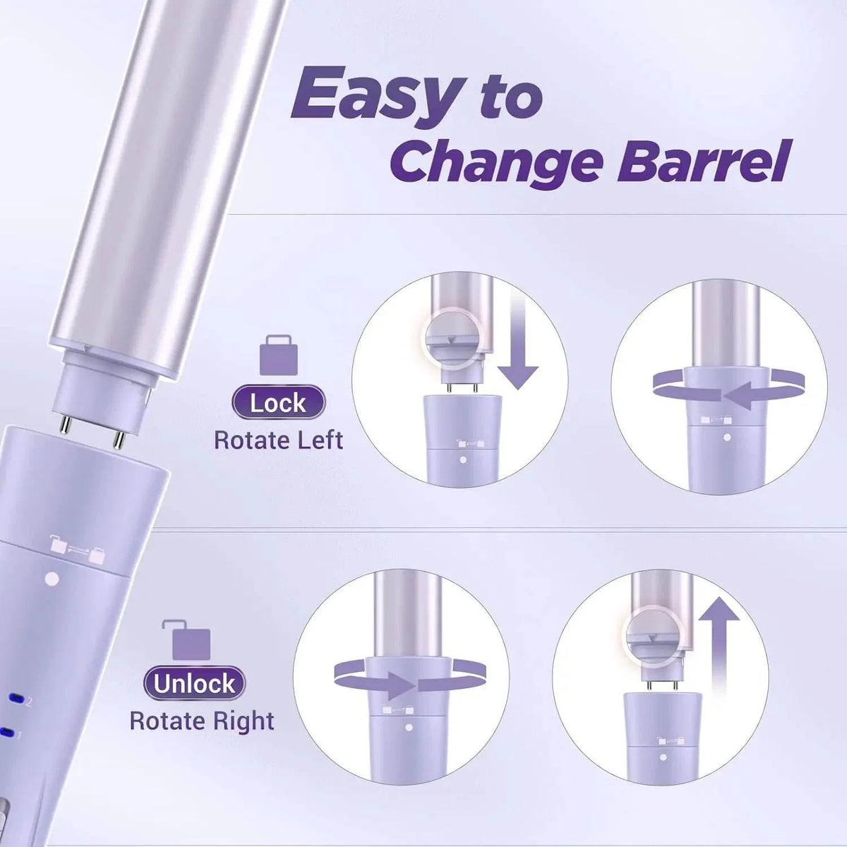 5 in 1 Wand Curling Iron-Curling Wand Set with Hair Straightener