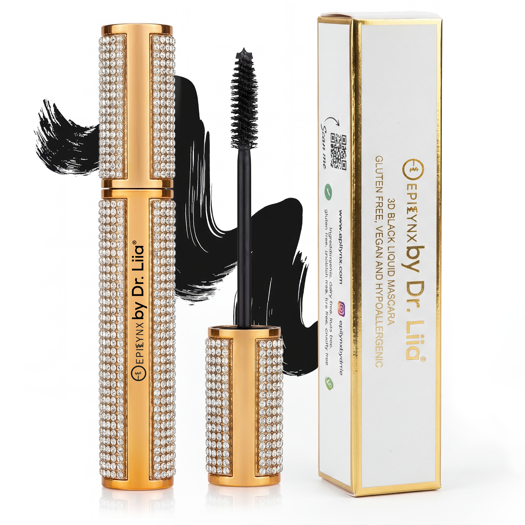Hypoallergenic Mascara for Sensitive Eyes – Mega Volume for Thinning Lashes, Contact-Lens Safe