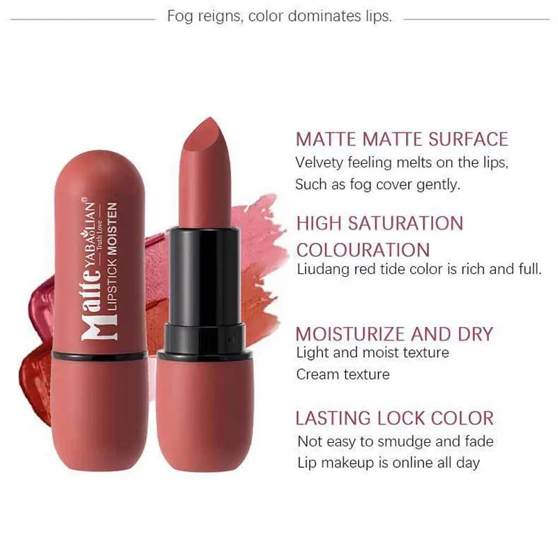 6-Color Matte Lipstick