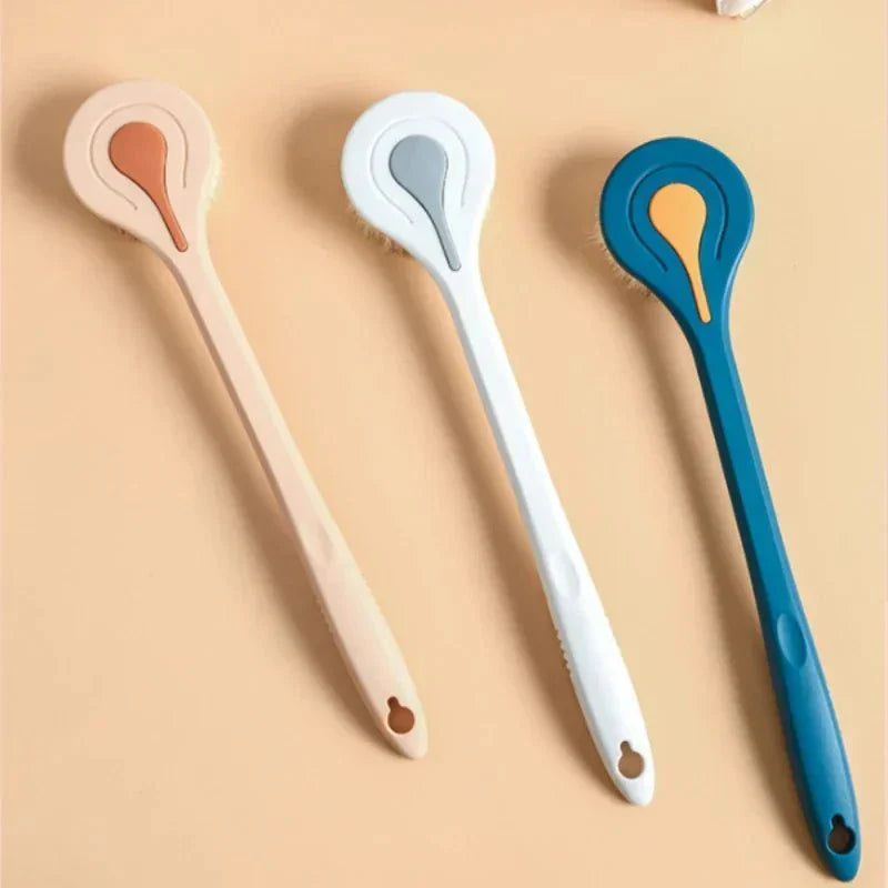Long Handle Bath Brush | Soft Bristle Back Scrubber and Shower Exfoliator